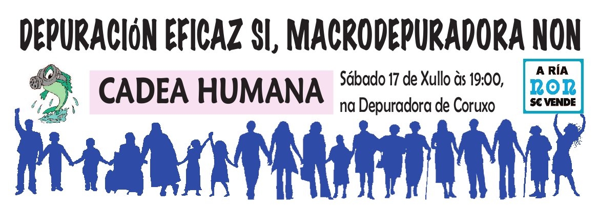 Cadea humana en Vigo “Por un saneamento eficaz SI, macrodepuradora NON!!