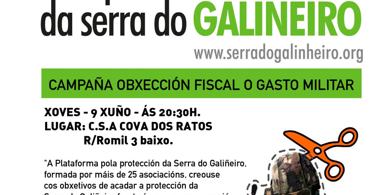 Palestra sobre agresións á Serra do Galiñeiro o 9 de xuño en Vigo