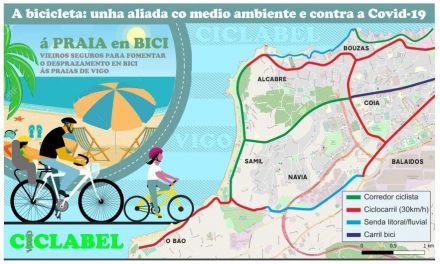 Colectivos ciclistas e ecoloxistas lanzan unha campaña para fomentar a mobilidade en bicicleta ás praias de Vigo