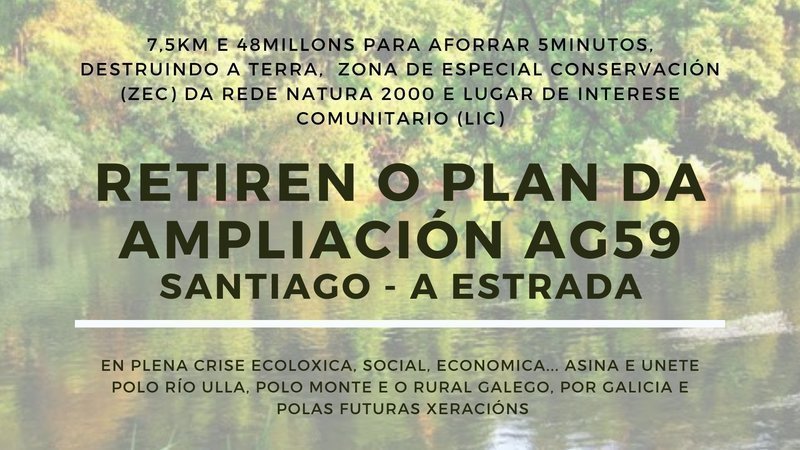 Plataforma contra a ampliación da autovia AG59 Teo-A Estrada