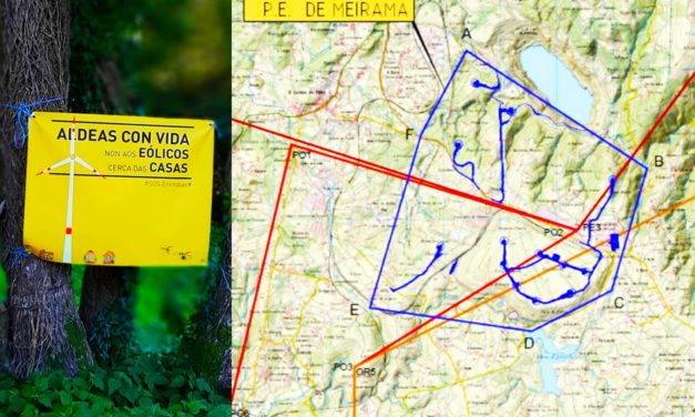 Verdegaia alega a construción do megaparque eólico de Meirama que afecta os concellos de Cerceda, Carral e Ordes