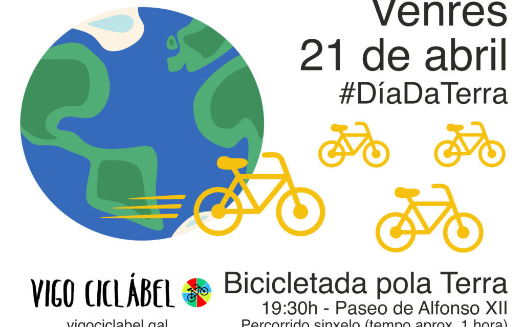 Vigo Ciclábel organiza a Bicicletada polo día da terra o venres 21 de Abril