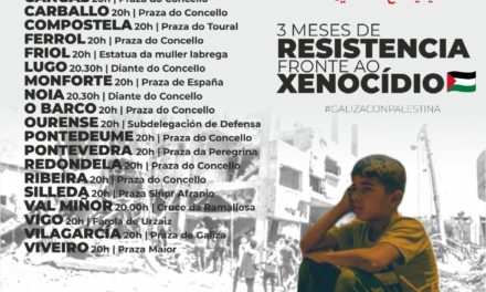 Galiza con Palestina o mércores 10 de xaneiro: Paremos o xenocidio!